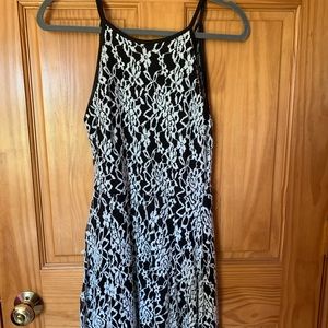 Black and White Floral Dress